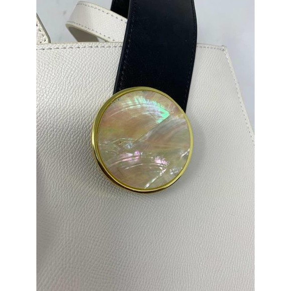 Lizzie Fortunato "Pronto" Textured Leather Top Handle Mini Bag, 7"x7.5"x6"-Cream - Picture 8 of 14